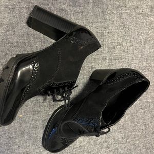 Black Xappeal lace up heel